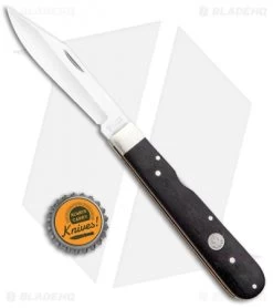 Boker 1906 Folding Lockback Knife Ebony (3.375" Satin) -Boker Shop Boker 1906 LB Ebony Satin 113024 BHQ 94448 jr bottlecap
