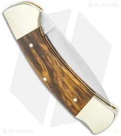 Boker 3000 Lockback Knife Curly Birch (3.4" Satin) 117100 -Boker Shop Boker 3000 LB Curly Birch Satin 117100 BHQ 120626 jr side