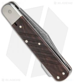 Boker 98k-Damascus Clip Point Lockback Knife Desert Ironwood (2.6" Damascus) -Boker Shop Boker 98k Damascus CP LB Desert Ironwood Damascus 110715DAM BHQ 121092 jr side