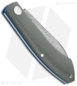 Boker Annual Damast 2023 Slip Joint Knife Gray G-10 (2.75" Damasteel) -Boker Shop Boker Annual Damast 2023 Slip Joint Knife Gray G 10 2in damasteel BHQ 146779 td side