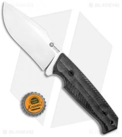Boker Arbolito Bison Fixed Blade Knife Black G-10 (4.1" Satin) 02BA402 -Boker Shop Boker Arbolito Bison Black G 10 Satin 02BA402 BHQ 118372 jr bottlecap