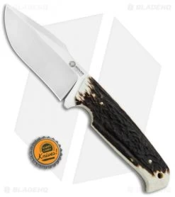 Boker Arbolito Bison Fixed Blade Knife Stag (4.13" Satin) -Boker Shop Boker Arbolito Bison Stag Satin BHQ 111601 jr bottlecap