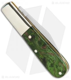 Boker Barlow Anniversary 150 Slip Joint Knife Green Birch (2.5" Satin) 116941 -Boker Shop Boker Barlow Anniversary 150 SJ Green Birch Satin 116941 BHQ 102957 jr side