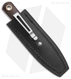 Boker Burnley Barlow Front Pocket Fixed Blade Knife Walnut (SW) -Boker Shop Boker Barlow BFF Walnut Wood BHQ 136221 td sheath side