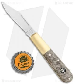 Boker Barlow Expedition 3.25" Traditional Pocket Knife Green Micarta Brass -Boker Shop Boker Barlow Expedition 112941 BHQ 118351 jr bottlecap