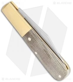 Boker Barlow Expedition 3.25" Traditional Pocket Knife Green Micarta Brass -Boker Shop Boker Barlow Expedition 112941 BHQ 118351 jr side