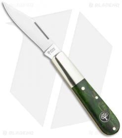 Boker Barlow Pocket Knife Green Curly Birch Wood (3.3" Satin) 118941