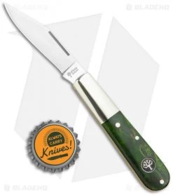 Boker Barlow Pocket Knife Green Curly Birch Wood (3.3" Satin) 118941 -Boker Shop Boker Barlow Pocket Knife Green Curly Birch Wood 118941 BHQ 120613 jr bottlecap