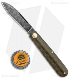 Boker Barlow Prime EDC Slip Joint Knife Green Micarta (2.75" Acid Wash) -Boker Shop Boker Barlow Prime EDC SJ Brown Acid SW 115942 BHQ 120618 jr bottlecap