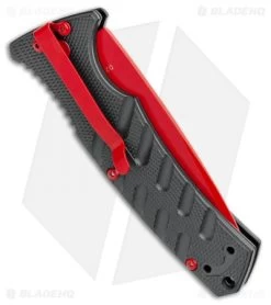 Boker Black Widow Strike Drop Point Automatic Knife Black (3.25" Red D2) -Boker Shop Boker Black Widow Strike Drop DP Black Red 01BO434NSOI BHQ 97030 jr side