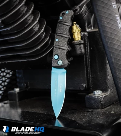 Boker Blue Scorpion Kalashnikov Dagger Automatic Knife (3.25" Electric Blue D2) 8 Boker Blue Scorpion Kalashnikov Dagger Automatic Knife (3.25" Electric Blue D2) - Image 6