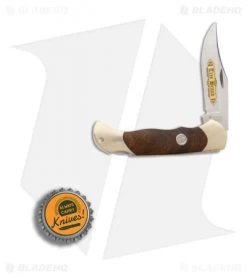 Boker Boy Scout Classic Gold Lockback Knife Desert Ironwood (2.25" Satin) 114118 -Boker Shop Boker Boy Scout Gold Desert Ironwood Satin BHQ 86585 er bottlecap