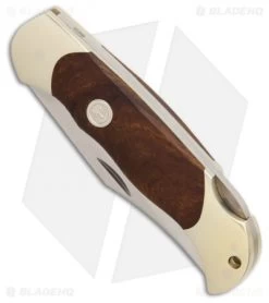 Boker Boy Scout Classic Gold Lockback Knife Desert Ironwood (2.25" Satin) 114118 -Boker Shop Boker Boy Scout Gold Desert Ironwood Satin BHQ 86585 er spine