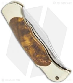 Boker Boy Scout Lockback Knife Curly Birch Handle (3.1" Satin) 117118 -Boker Shop Boker Boy Scout Pocket Knife Curly Birch Satin 117118 BHQ 120622 jr side