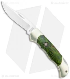 Boker Boy Scout Lockback Knife Green Curly Birch (3.1" Satin) 118118