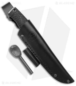 Boker Bronco Fixed Blade Knife Black TPE (4.4" Satin 3V) 121504 -Boker Shop Boker Bronco Fixed Blade Black TPE Satin BHQ 146657 jr sheath