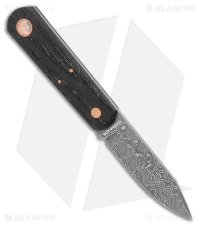 Boker Burnley Barlow Front Pocket Fixed Blade Knife Bog Oak (2.75" Damascus) 4 Boker Burnley Barlow Front Pocket Fixed Blade Knife Bog Oak (2.75" Damascus) - Image 2
