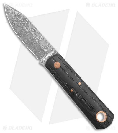 Boker Burnley Barlow Front Pocket Fixed Blade Knife Bog Oak (2.75" Damascus) 3 Boker Burnley Barlow Front Pocket Fixed Blade Knife Bog Oak (2.75" Damascus)