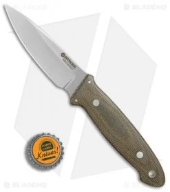 Boker Burnley Cub Fixed Blade Knife Green Micarta (3.3" Plain) 120661 -Boker Shop Boker Burnley Cub Green Micarta plain BHQ 77329 er bottlecap