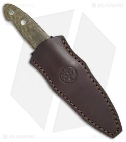 Boker Burnley Cub Fixed Blade Knife Green Micarta (3.3" Plain) 120661 -Boker Shop Boker Burnley Cub Green Micarta plain BHQ 77329 er spine
