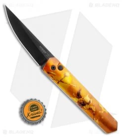 Boker Burnley Kwaiken Automatic Knife Frank Frazetta Series LE Gold (3.5" Black) -Boker Shop Boker Burnley Kwaiken Automatic Knife Gold Frazetta BHQ 95714 ns bottlecap