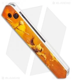 Boker Burnley Kwaiken Automatic Knife Frank Frazetta Series LE Gold (3.5" Black) -Boker Shop Boker Burnley Kwaiken Automatic Knife Gold Frazetta BHQ 95714 ns spine