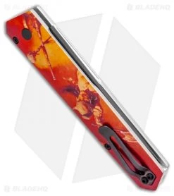 Boker Burnley Kwaiken Automatic Knife Frank Frazetta Series LE Red (3.5" Black) -Boker Shop Boker Burnley Kwaiken Automatic Knife Red Frazetta BHQ 95715 ns side