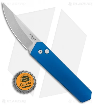 Boker Burnley Kwaiken Compact Automatic Knife Blue (3" Stonewash) Pro-Tech 6 Boker Burnley Kwaiken Compact Automatic Knife Blue (3" Stonewash) Pro-Tech - Image 4