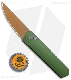 Boker Burnley Kwaiken Compact Automatic Knife OD Green (3" Copper) Pro-Tech -Boker Shop Boker Burnley Kwaiken Compact Auto Desert Warrior OD Green Copper BHQ 94102 jr bottlecap