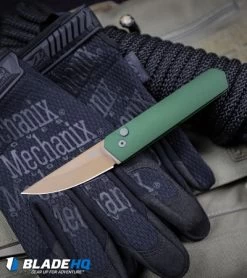 Boker Burnley Kwaiken Compact Automatic Knife OD Green (3" Copper) Pro-Tech -Boker Shop Boker Burnley Kwaiken Compact Automatic Knife OD Green Copper Protech BHQ 94102 kp tactical web
