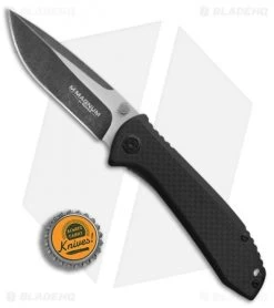 Boker Magnum Carter Frame Lock Knife CF/G-10 (3.5" Black SW) 01RY985 -Boker Shop Boker Carter CF black BHQ 86600 er bottlecap