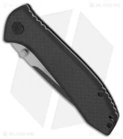 Boker Magnum Carter Frame Lock Knife CF/G-10 (3.5" Black SW) 01RY985 -Boker Shop Boker Carter CF black BHQ 86600 er spine