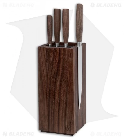 Boker Core 5-Piece Kitchen Knife Set Walnut Wood W/ Freedom Rod Block 4 Boker Core 5-Piece Kitchen Knife Set Walnut Wood W/ Freedom Rod Block - Image 2