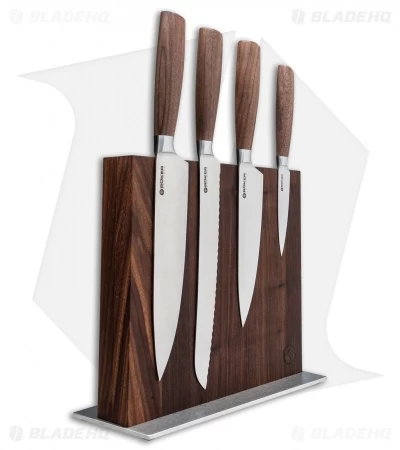 Boker Core 5-Piece Kitchen Knife Set Walnut Wood W/ Magnetic Block 4 Boker Core 5-Piece Kitchen Knife Set Walnut Wood W/ Magnetic Block - Image 2