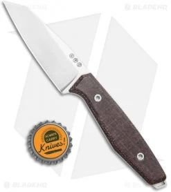 Boker Daily Knives AK1 Reverse Tanto Fixed Blade Knife Brown Micarta (3" Satin) -Boker Shop Boker Daily Knives AK1 Tanto Fixed Dark Brown Micarta BHQ 118367 jr bottlecap
