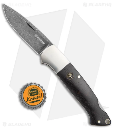 Boker Davis Classic Hunter Steam Engine Lockback Knife (3.3" Damascus) 116624DAM 6 Boker Davis Classic Hunter Steam Engine Lockback Knife (3.3" Damascus) 116624DAM - Image 4