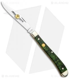 Boker Delicate 150th Anniversary Pocket Knife Green Curly Birch (3.125" Polish)