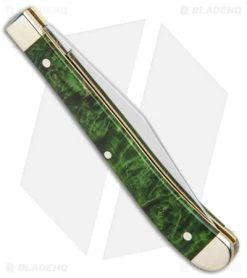 Boker Delicate 150th Anniversary Pocket Knife Green Curly Birch (3.125" Polish) -Boker Shop Boker Delicate 150th Anniversary Green Curly Birch Polish 116016 BHQ 94441 jr side