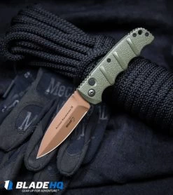 Boker Desert Warrior Kalashnikov Dagger Automatic Knife OD Green (3.3" D2) -Boker Shop Boker Desert Warrior Kalashnikov Dagger Automatic Knife OD Green Copper BHQ30436 kp rope web 1