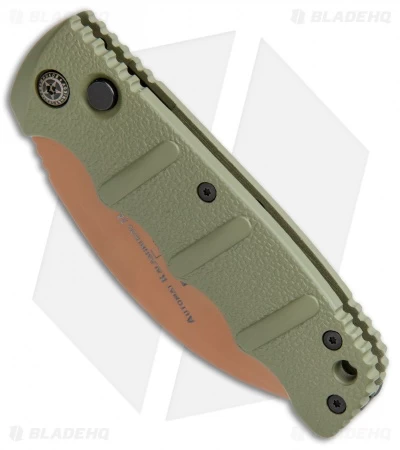 Boker Desert Warrior Kalashnikov Hawkbill Automatic Knife OD Green (Copper) 4 Boker Desert Warrior Kalashnikov Hawkbill Automatic Knife OD Green (Copper) - Image 2