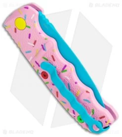 Boker Mini Dessert Warrior Kalashnikov Dagger Automatic Knife (2.5" Blue) Donut -Boker Shop Boker Desert Warrior Mini Kalashnikov Dagger Auto Blue Donut BHQ 113886 jr side