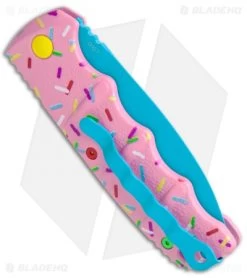 Boker Dessert Warrior Kalashnikov Dagger Automatic Knife (3.25" Blue) Donut -Boker Shop Boker Dessert Warrior Kalashnikov Dagger Auto Donut Blue 01KALS72NSOI BHQ 108010 jr side