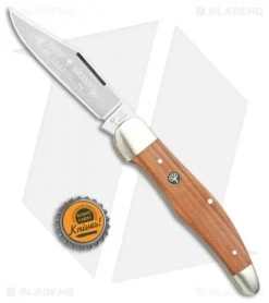 Boker Folding Hunter Lockback Knife Plumwood (4" Satin) 111013 -Boker Shop Boker Folding Hunter LB Plumwood Satin 111013 BHQ 105695 jr bottlecap