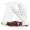 Boker Folding Hunter Pocket Knife Stag Bone (5.25" Satin) 110840ST -Boker Shop Boker Folding Hunter Pocket Knife 5in Stag Bone w Pouch BHQ 146733 td
