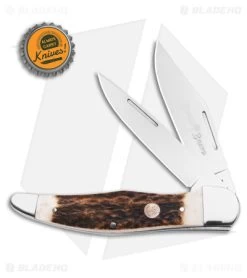 Boker Folding Hunter Pocket Knife Stag Bone (5.25" Satin) 110840ST 11 Boker Folding Hunter Pocket Knife Stag Bone (5.25" Satin) 110840ST -Boker Shop Boker Folding Hunter Pocket Knife 5in Stag Bone w Pouch BHQ 146733 td size