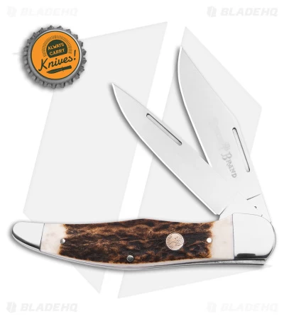 Boker Folding Hunter Pocket Knife Stag Bone (5.25" Satin) 110840ST 7 Boker Folding Hunter Pocket Knife Stag Bone (5.25" Satin) 110840ST - Image 5