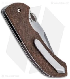 Boker Gedraitis Pocket Bowie Knife Burlap Micarta (2.68" Satin D2) 01BO508 -Boker Shop Boker Gedraitis Pocket Bowie Knife Burlap Micarta 3in Satin D2 BHQ 179596 td side