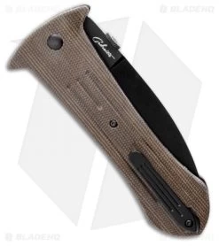 Boker Pocket Smatchet Dagger Folding Knife Green Micarta (4" Black) Gedraitis -Boker Shop Boker Gedraits Pocket Smatchet Dagger Liner Lock Knife Green Micarta 4 Black BHQ 107934 LS Side