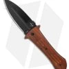 Boker Pocket Smatchet Dagger Folding Knife Rosewood (4" Black) Gedraitis -Boker Shop Boker Gedraits Pocket Smatchet Dagger Liner Lock Knife Rosewood 4 Black BHQ 107936 LS