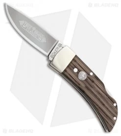 Boker Gent's Lockback Pocket Knife Oak Wood (2.5" Frosted) 111007OT
